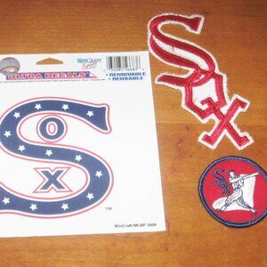 Wincraft Ultra Decal & Unique White Sox Baseball Patches Baseball Player Small